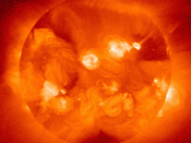 This image is a full-disk view of the X-ray Sun and was produced by the Yohkoh solar observatory in 1991. The structures that can be seen consist of large and hot (>2MK) coronal magnetic structures. This particular image, one of millions, shows a quite