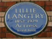 English: Blue plaque to Lillie Langtry on the Cadogan Hotel, 22 Pont Street, London, England. Photographed by me 29 September 2006. Oosoom
