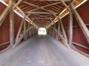 An example of the Burr arch truss design used in most of Lancaster County's covered bridges