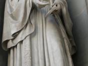 Statue of Machiavelli's lifelong friend and critic Francesco Guicciardini at the Uffizi Gallery in Florence, Italy.