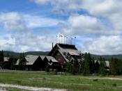 Old faithful Inn at Yellowstone National Park
