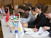 A Model United Nations Conference in Stuttgart, Germany in action.