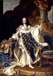 Louis XV, by Hyacinthe Rigaud, 1730 (Château de Versailles)