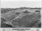 Bird's eye view of the Andersonville POW camp.