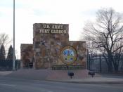 One of the main entrance signs at Fort Carson