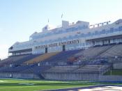 Bobcat Stadium on the campus of Montana State University, Bozeman, Montana.