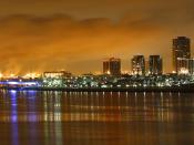 English: Long Beach, California at night