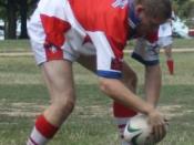 English: A cropped version of File:Rugby league play the ball.jpg