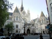 The neo-medieval pile of the Royal Courts of Justice on G.E. Street, The Strand, London.