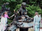 Alice in Wonderland sculpture by Jose de Creeft (1959), Central Park, NYC. Other title: Margaret Delacorte Memorial