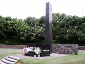 English: The monument marking the atomic bomb hypocenter in Nagasaki, Japan. Photo by Eric Priest. Category:Atomic bombings of Hiroshima and Nagasaki