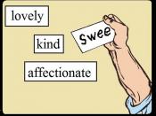 Adjective Magnet Words