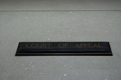 English: A sign indicating the Court of Appeal courtroom of the Old Supreme Court Building, .