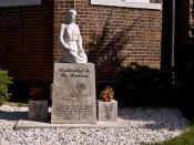 A monument dedicated to the unborn victims of abortion. This monument is next to the Church of Ste. Geneviève in Ste. Geneviève, Missouri.