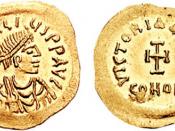 Heraclius. 610-641 AD. ::AV Tremissis (1.47 gm, 7h). Constantinople mint. Struck 610-613(?) AD. :::dN hERACLIUS PP AVI, diademed, draped, and cuirassed bust right :::VICTORIA AVGU, cross potent; S/CONOB. :DOC II 53b; MIB III 73s; SB 786. :EF, light scratc