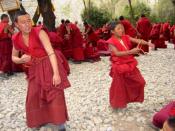 Young Buddhist monks in Tibet.