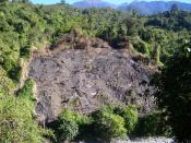 English: Land cleared for Jhum, a type of shifting cultivation practiced in North-east India. This photo from Gandhigram in Vijaynagar circle of Arunachal Pradesh, India.