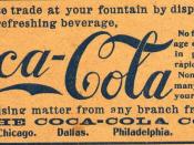 Coca-Cola advertisement on the cover of 