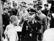 Inspection by the Nazi party and Himmler at the Dachau Protective Custody Camp on 8 May 1936.