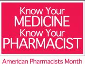 English: American Pharmacists Month is celebrated in October each year. This month-long observance is a time to recognize the significant contributions to health care and the commitment to patient care by pharmacists in ALL practice settings from around t