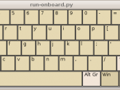 That new OnBoard Python based keyboard Ubuntu has now. I'm told those colored tabs can be used to access more keys.