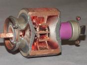 Magnetron with section removed (magnet is not shown)
