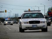 English: Peel Region Police cars in Malton, Canada