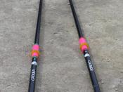 Two slick blade sculls. The 