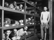 Jewish slave laborers in the Buchenwald concentration camp near Jena, Germany. (April 16, 1945).