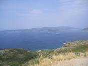 English: a view of the island of Korcula from the east, from Peljesac, taken by Joy 2004-6-27,