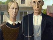 English: This is one of the digitized images of the original painting American Gothic that Grant DeVolson Wood, a master artist of the twentieth century, created in 1930 and sold to the Art Institute of Chicago in November of the same year.