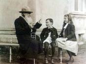 Л. Н.Толстой рассказывает сказку внукам. 1909
