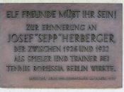 Memorial plaque, Sepp Herberger, Waldschulallee 34, Berlin-Westend, Germany Koordinate: 52°30′3″N 13°15′50″E ﻿ / ﻿ °S °W ﻿ / ; latd>90 (dms format) in latd latm lats longm longs