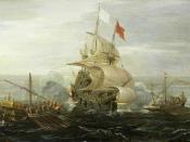 Barbary Pirates attack a Frenchman. France paid extortion, the U.S. could not. US lost ships and crews enslaved.