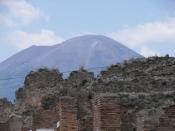 Mount Vesuvius from within Pompeii.