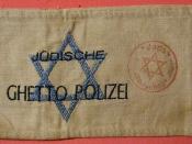 WARSAW GHETTO, POLAND ---JEWISH GHETTO POLICE ARM BAND EARLY 1940's