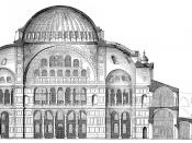 Cross-section of Hagia Sophia, reconstruction