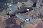 A U.S. Navy Grumman F6F-3 Hellcat of fighter squadron VF-1 over California (USA), in early 1943. VF-1 was redesignated VF-5 in July 1943.