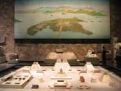 English: Reconstruction of Tenochtitlan, the capital of the Aztecs - the centre of modern Mexico City. (National Museum of Anthropology of Mexico City)