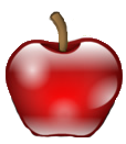 English: An apple.