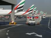 English: This is a photo showing airplanes from Emirates Airline at Dubai International Airport in Dubai, United Arab Emirates on 23 September 2007.