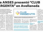 La ANSES presentó “CLUB ARGENTA” en Avellaneda