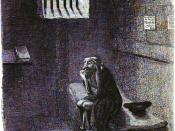 Fagin waits to be hanged.