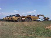 Massive Equipment Needed to Move Dirt on I-85 Corridor Improvement Project in Davidson County
