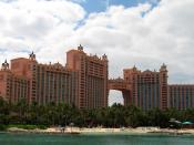 Full view of the hotel on Atlantis Paradise Island.