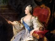 Oil on canvas portrait of Empress Catherine the Great by Russian painter Fyodor Rokotov