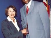 Magic Johnson (with Nancy Pelosi)
