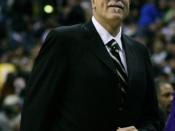 Phil Jackson, an NBA coach with 9 championships, of the Los Angeles Lakers