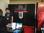 English: This is the Electronic Frontier Foundation (EFF) booth at the Security Expo at the 2010 RSA Conference. This picture is also available at: http://www.flickr.com/photos/ixfd64/4405862822