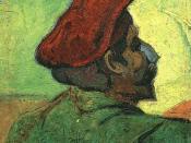 English: Paul Gauguin (Man in a Red Beret) Oil on Canvas, 37 x 33 cm Van Gogh Museum, Amsterdam